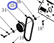 Ремень приводной зубчатый (27AV17X880) для TSS-СР-350D/V-Belt, №35 (27AV17X880)