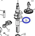 Вал коленчатый KV180A/Crankshaft component KV180A, №39 (1202000120)