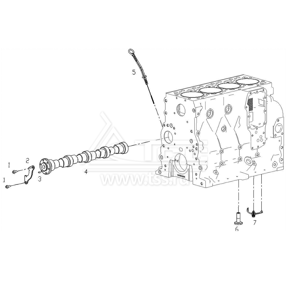 Распределительный вал TSS Diesel TDS155-6LTE