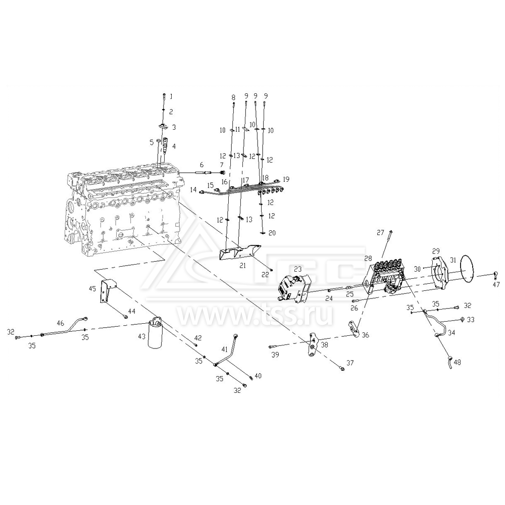 Топливная система TSS Diesel TDS168-6LTE