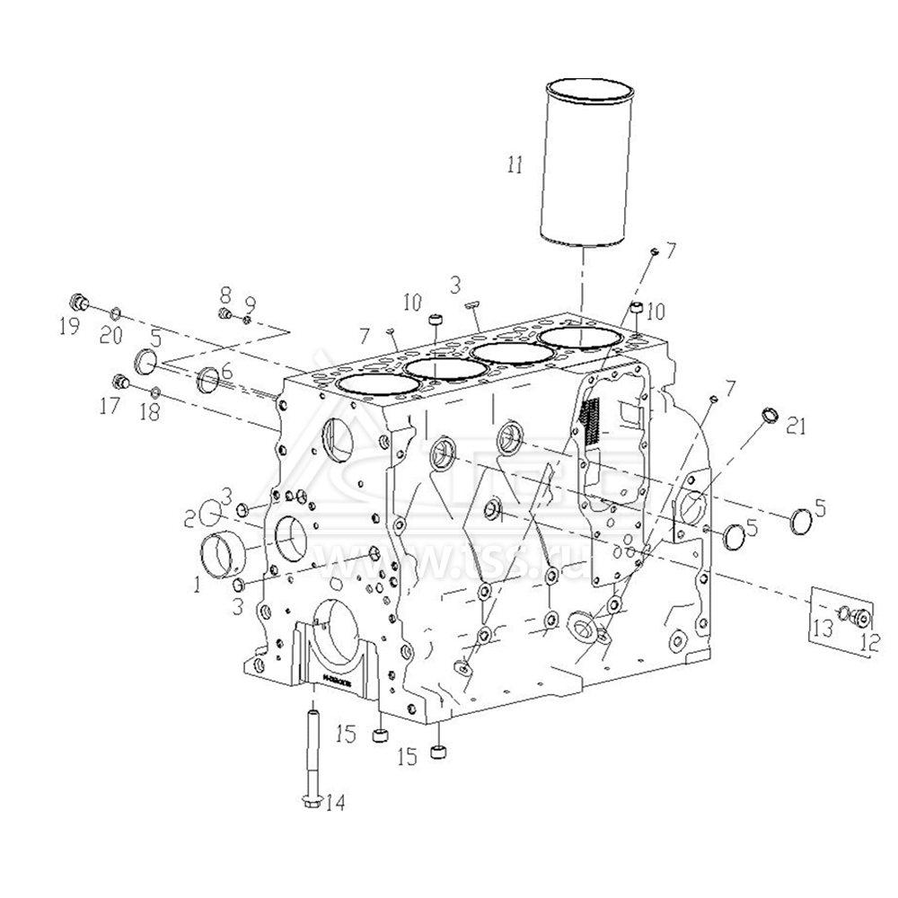 Блок цилиндров TSS Diesel TDS62-4LTE