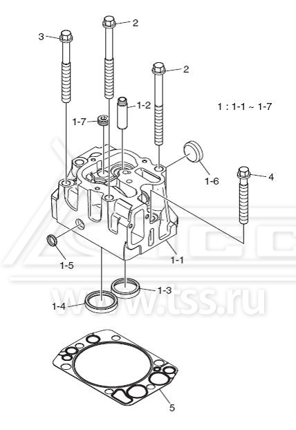 Головка цилиндра DP158LC и DP158LD