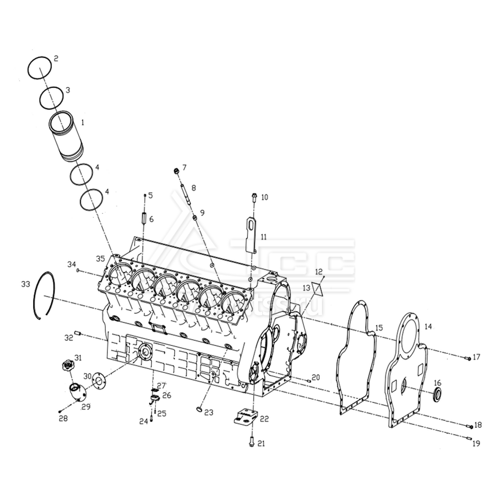 Блок цилиндров TSS Diesel TDS505-12VTE