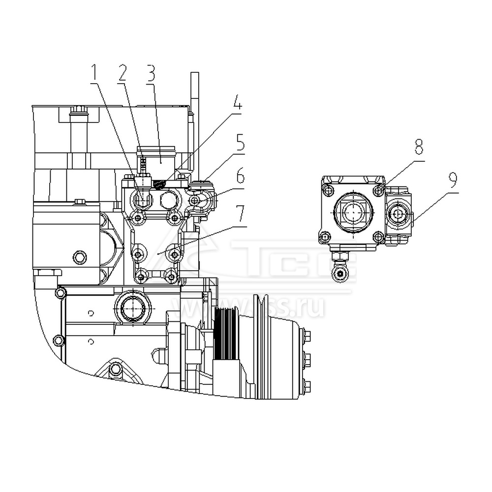 Патрубки системы охлаждения SDEC SC9D340D2