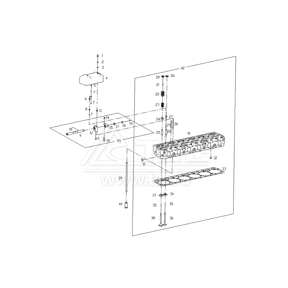 Головки цилиндров и клапанные механизмы SDEC SC27G830D2