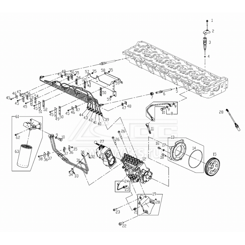 Топливная система TSS Diesel TDS307-6LTЕ