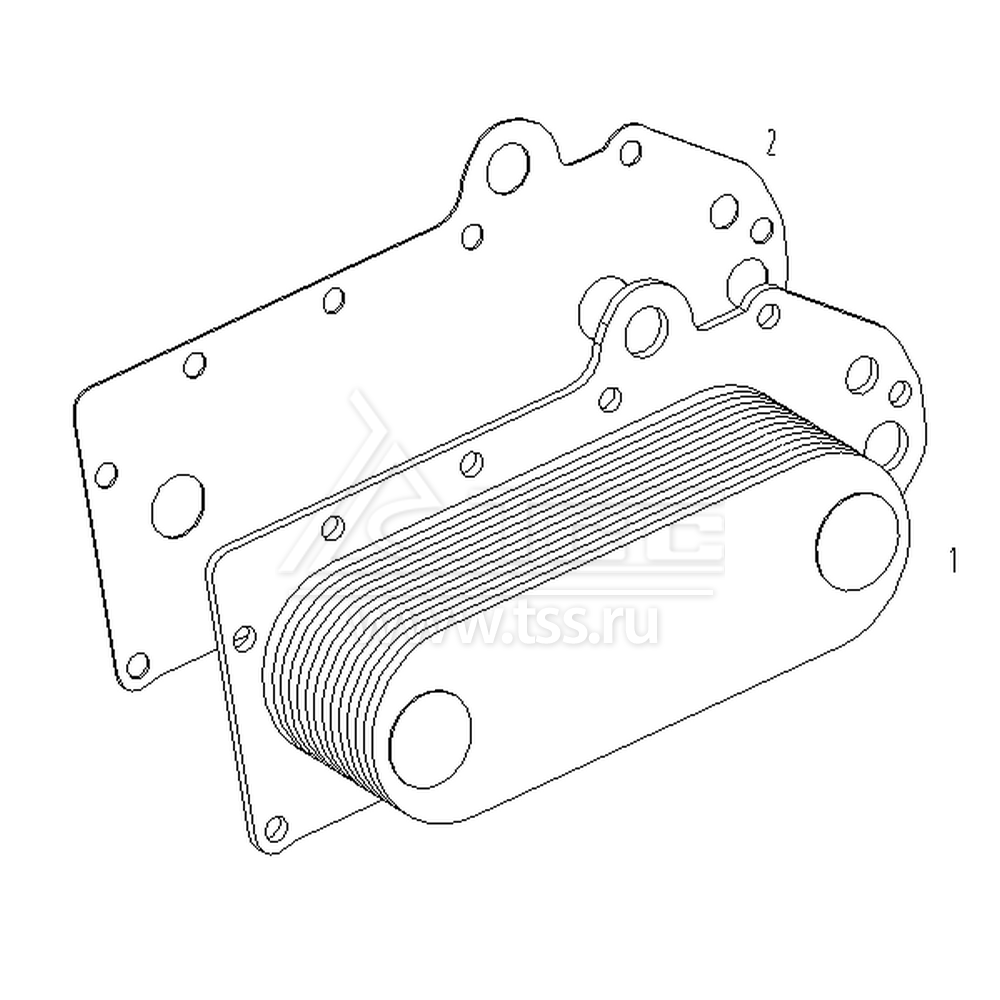 Масляный теплообменник TSS Diesel TDS228-6LTЕ