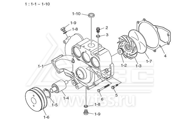 Водяной насос DP158LC и DP158LD