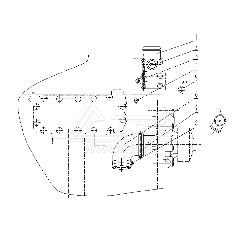 Патрубки водяной системы TSS Diesel TDS185-6LTЕ