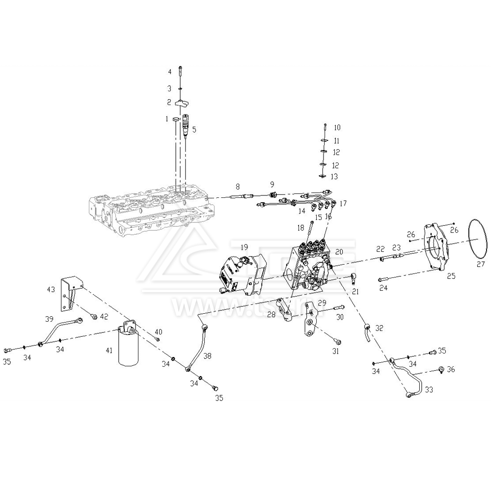 Топливная система SDEC SC4H180D2