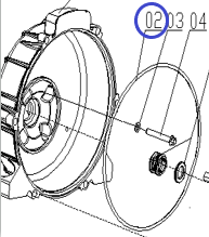 Кольцо уплотнительное крышки насоса TSS-PDST80E/O-ring seal TSS-PDST80E, №2 (30152-00067-00)
