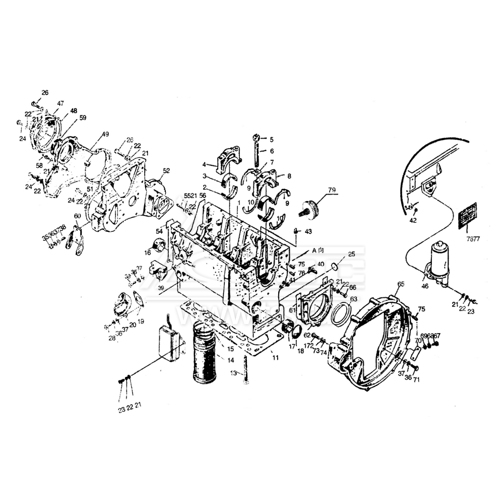 Блок цилиндров TSS Diesel TDY 19 4L