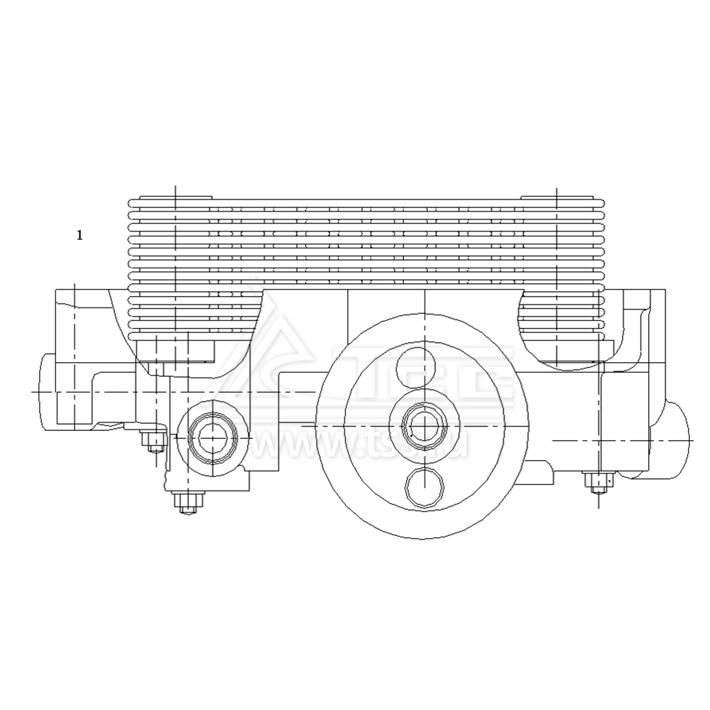 Масляный теплообменник TSS Diesel TDS185-6LTЕ