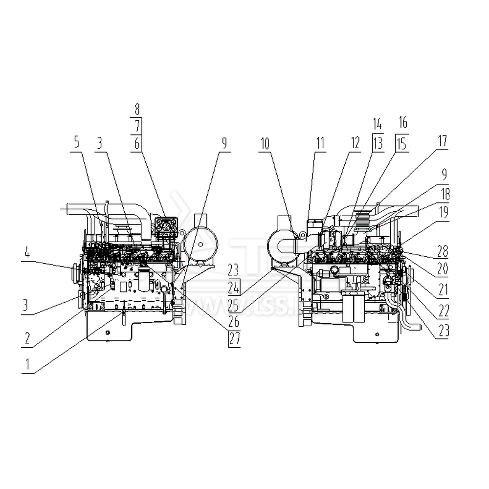 Прочие детали двигателя TSS Diesel TDS228-6LTЕ