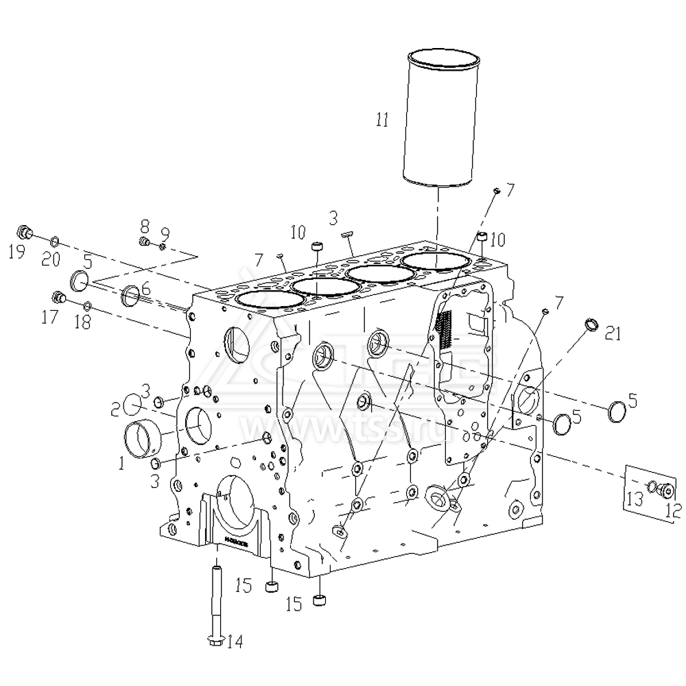 Блок цилиндров TSS Diesel TDS105-4LTE