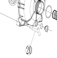 Винт корпуса помпы TSS PGT80/T-bolt (M8*88) PGT80, №20 (70010-03207-00)