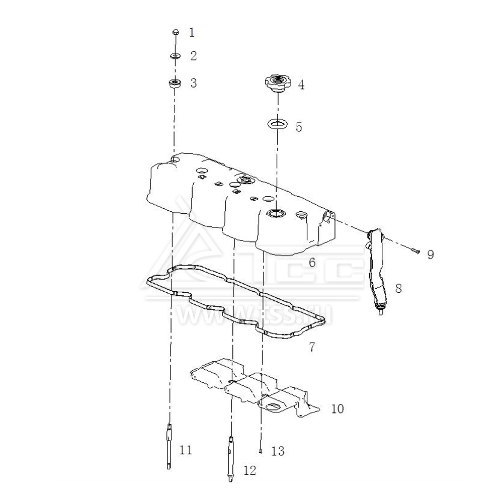 Крышка головки цилиндров TSS Diesel TDS120-4LTE