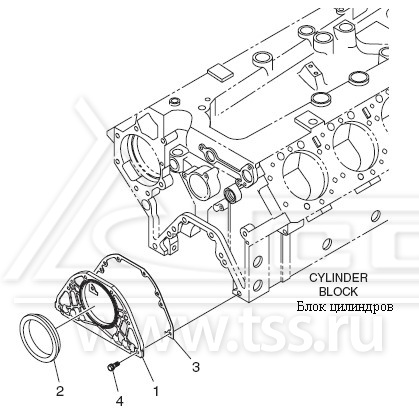 Передний сальник коленчатого вала DP158LC и DP158LD