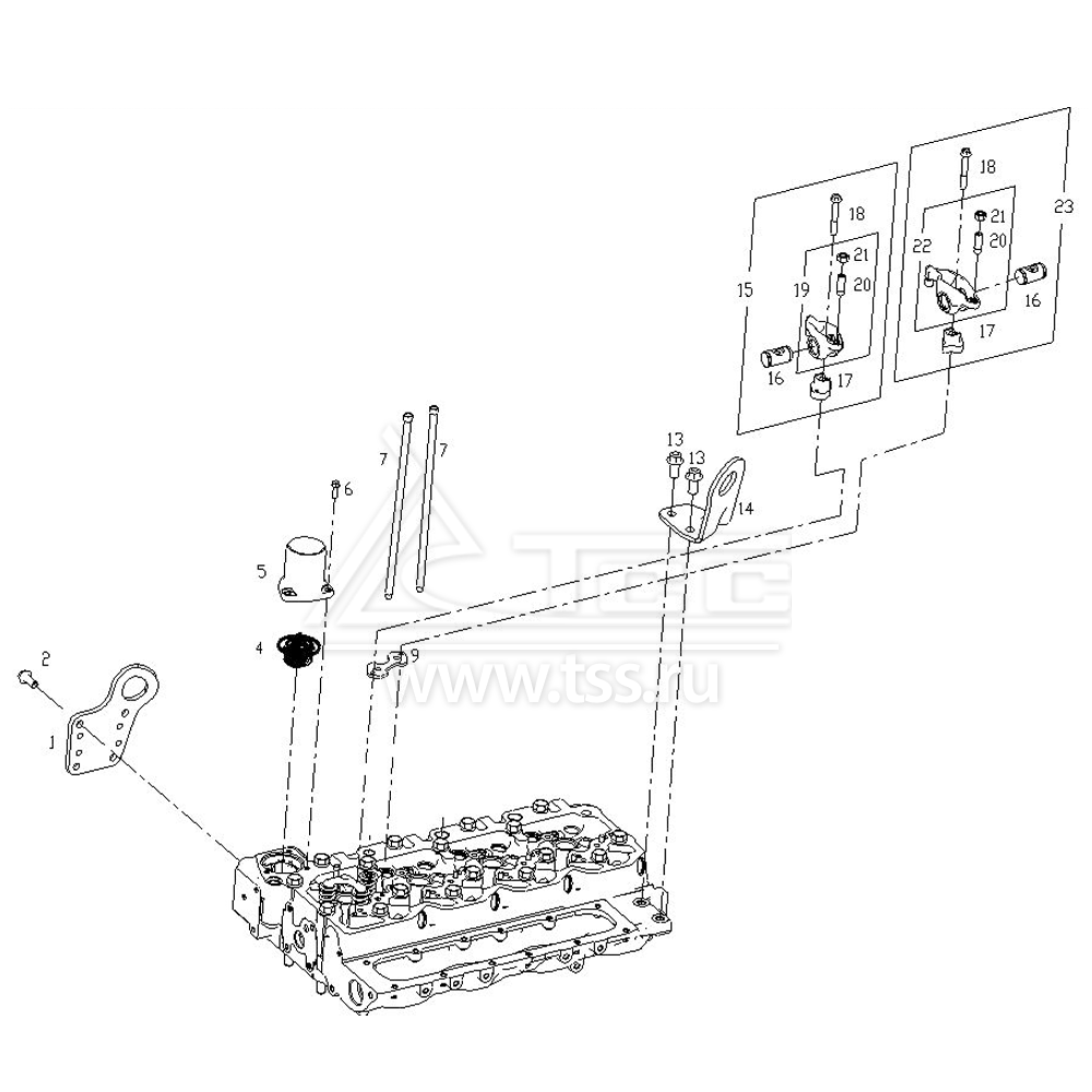 Клапанный механизм TSS Diesel TDS105-4LTE