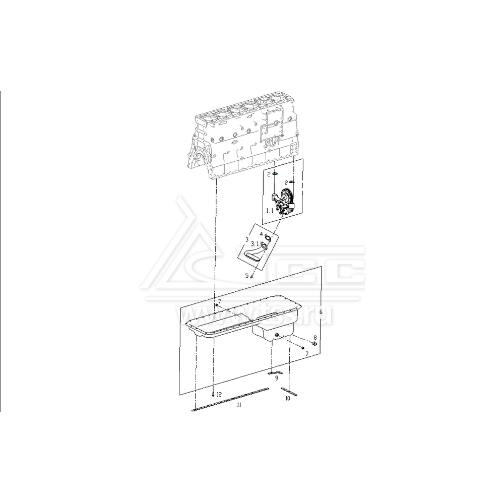 Масляный поддон SDEC SC15G500D2 (TSS Diesel TDS330-6LTE)