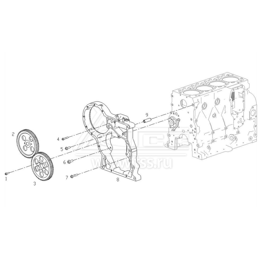 Шестерни газораспределения TSS Diesel TDS62-4LTE