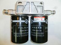 Фильтр топливный с кронштейном SDEC SC25G690D2 TDS 459 12VTE( двойной)/Fine fuel filters Assy (2*D63