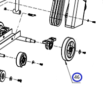 Колесо заднее TSS RH-500/Big travelling wheel TSS RH-500, №46 (Q500-46)