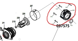 Комплект установочных элементов (5 шт.) к альтернатору SGG 10000(..),2V78F-2 Lf / Set of elements
