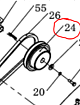 Муфта центробежная (19.05х128х61/1А) TSS-WP100TH(L)/Clutch assembly TSS-WP100TH(L), №24 (CNP15024)