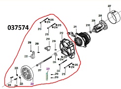 Комплект установочных элементов (28 шт.) к альтернатору SGG 10000(..),2V78F-2 Lf / Set of elements