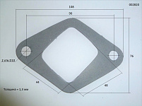 Прокладка впускного коллектора TDL16- 36 4L /Intake manifold gasket