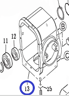 Корпус редуктора TSS RM80H,L/Crank case, (80K-B13)
