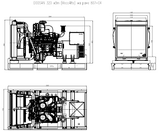 Дизельный генератор ТСС АД-320С-Т400-1РМ17 (Mecc Alte)