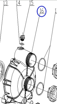 Крышка корпуса насоса TSS-PDST80E/Pump casing TSS-PDST80E, №16 (39999-00001-00)