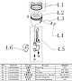 Шатун в сборе SDG 14000(..),LT292FE(XD292FG) / Rod connecting assy (1.02.04.04.0017)
