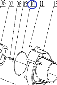 Кольцо уплотнительное улитки TSS-PDST80E/O-ring seal TSS-PDST80E, №10 (30152-00124-00)