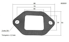 Прокладка выпускного коллектора TDL16-36 4L/Exhaust manifold gasket