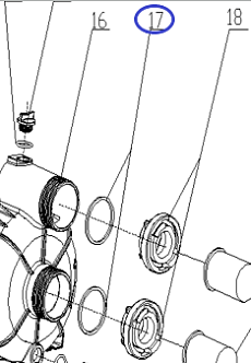 Кольцо уплотнительное патрубка TSS-PDST80E/Seal washer TSS-PDST80E, №17 (33275-00015-00)