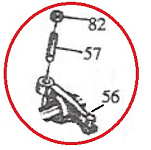 Коромысло клапана в сборе Ricardo Y495DS; TDK 26,42,N38,56,66 4L/Valve rocker