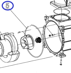 Кольцо уплотнительное корпуса помпы TSS-PGST80/O-ring seal, №5 (70010-03275-00)