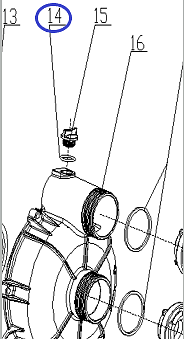 Кольцо уплотнительное пробки TSS-PDST80E/O-ring TSS-PDST80E, №14 (30152-00133-00)