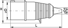 Вилка 024 3Р+РЕ 32А 380В IP44