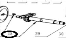 Вал диска TSS RH-500/Main shaft TSS RH-500, №28 (Q500-28)