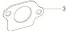 Прокладка карбюратора и инсулятора SGG 9000(.L.), LC192FD / Gasket carburetor (170430050-0001)