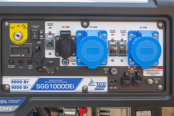 Бензогенератор инверторный 10 кВт SGG 10000Ei с блоком АВР