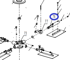 Ось лопасти TSS DRD1600L/Blade fixer, №78 (CNMG30078/2010403125)