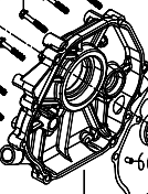 Крышка блока цилиндра GX420 (190)/Crankcase cover, (33129-00015-00)